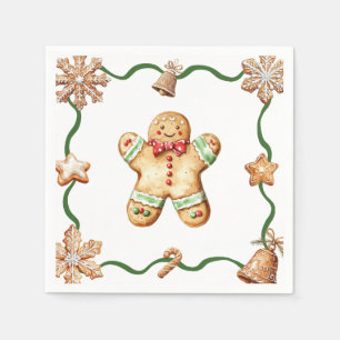 Gingerbread Mann Weihnachtsservietten Serviette
