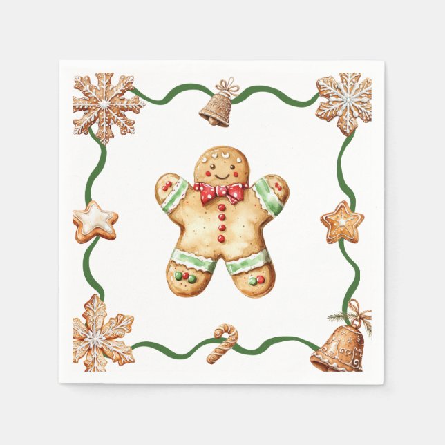 Gingerbread Mann | Weihnachtsservietten Serviette (Vorderseite)