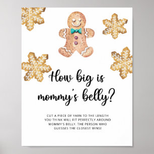 Gingerbread-Mann, wie groß ist Mamas Bauch Spiel  Poster