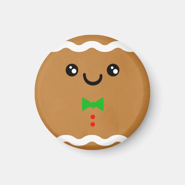 Gingerbread Mann witziger Weihnachtsginger Brotman Magnet (Vorne)