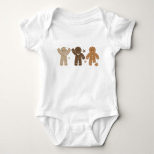 Gingerbread Männer Feiertags Baby Einteiler