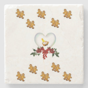 Gingerbread Marble Stone Untersetzer Weihnachten