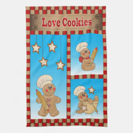 Gingerbread Men Bakers Liebe Cookies Handtuch