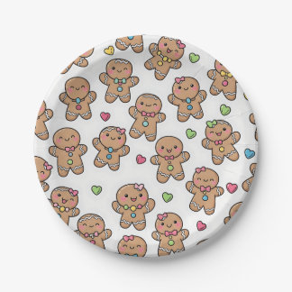Gingerbread Men Christmas Paper Plates Pappteller