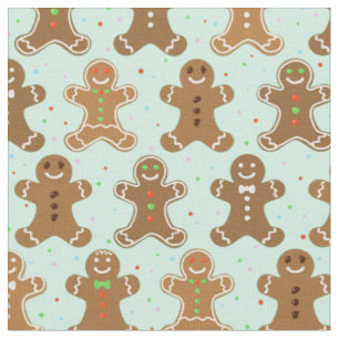 Gingerbread Men Christmas Pattern Stoff