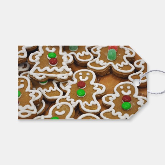 Gingerbread Men Geschenkanhänger (Vorderseite (Horizontal))