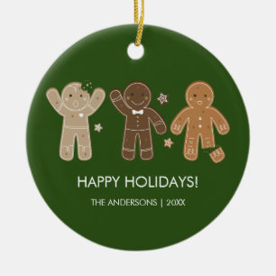 Gingerbread Men Holiday Keramik Ornament