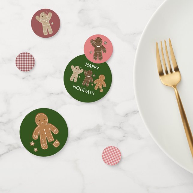 Gingerbread Men Holiday Table Confetti Konfetti (Gruppe)