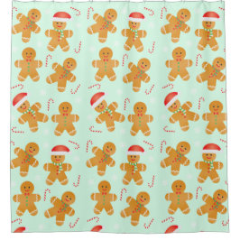 Gingerbread Men Pattern Duschvorhang