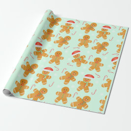 Gingerbread Men Pattern Geschenkpapier