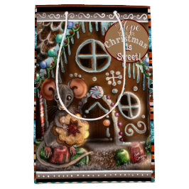 Gingerbread Mouse Sweet Christmas Mittlere Geschenktüte