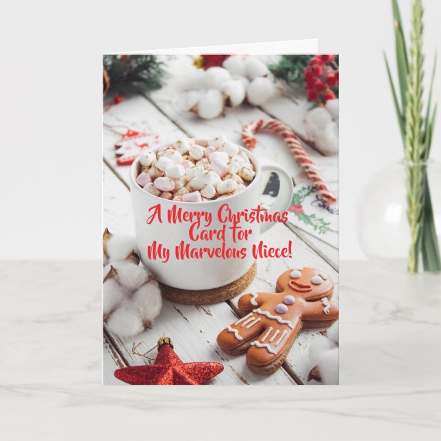 GINGERBREAD NIECE CHRISTMAS CARD KARTE (Vorderseite)