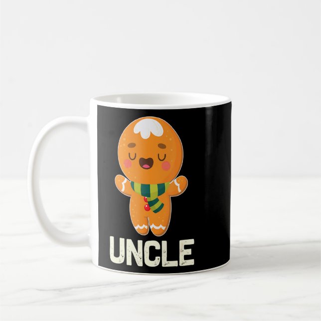 Gingerbread Oncle Funny Niedlich Cookie Weihnachts Kaffeetasse (Links)