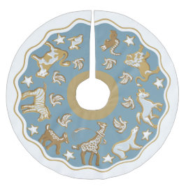 Gingerbread Parade Weihnachtsbaumrock Polyester Weihnachtsbaumdecke