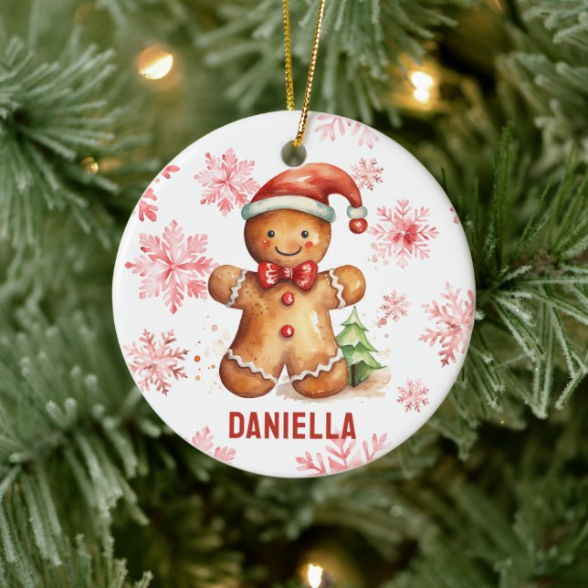 Gingerbread Personalisiertes Baum Ornament (Baum)