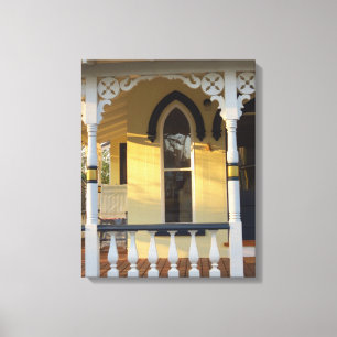 Gingerbread Porch Glow - Martha's Vineyard Leinwanddruck