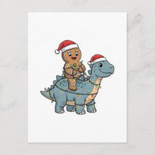 Gingerbread Riad A Dinosaurier Weihnachten Einladungspostkarte