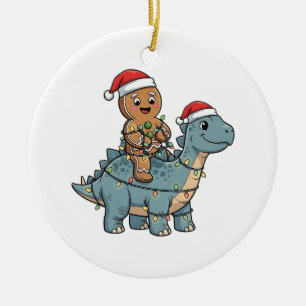 Gingerbread Riad A Dinosaurier Weihnachten Keramik Ornament