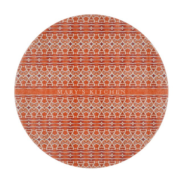 GINGERBREAD Rundglas-Schneidebrett Schneidebrett (Vorderseite)