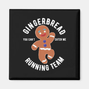 Gingerbread Running Team Fun Gingerbrot Weihnachte Magnet