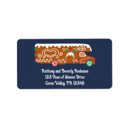 Gingerbread RV Klasse C Camper Weihnachten Adressaufkleber