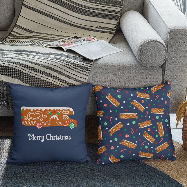 Gingerbread RV Klasse C Camper Weihnachten Kissen (Von Creator hochgeladen)