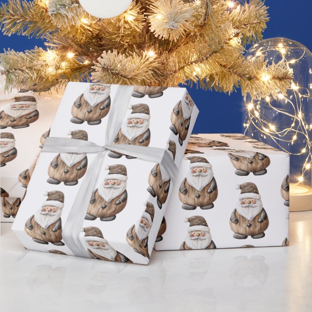 Gingerbread Santa Claus Weihnachten Geschenkpapier (Feiertage)