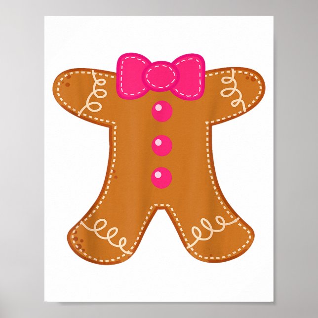 Gingerbread Shirt Adult Kids Men Women Cookie Cost Poster (Vorne)