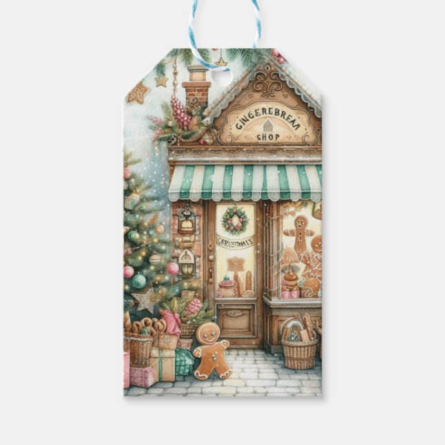 Gingerbread Shop Geschenkanhänger (Vorderseite)