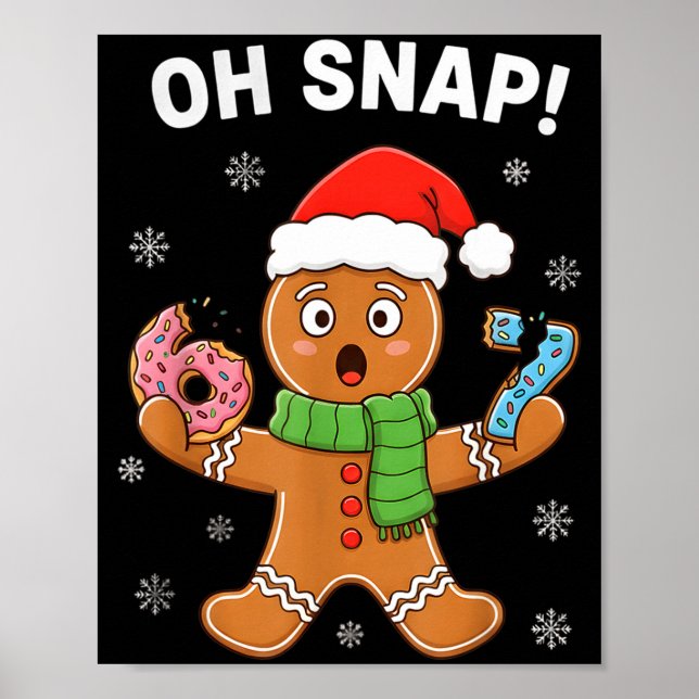 Gingerbread Six Seven 67 Bruh 6 7 Christmas Girl B Poster (Vorne)