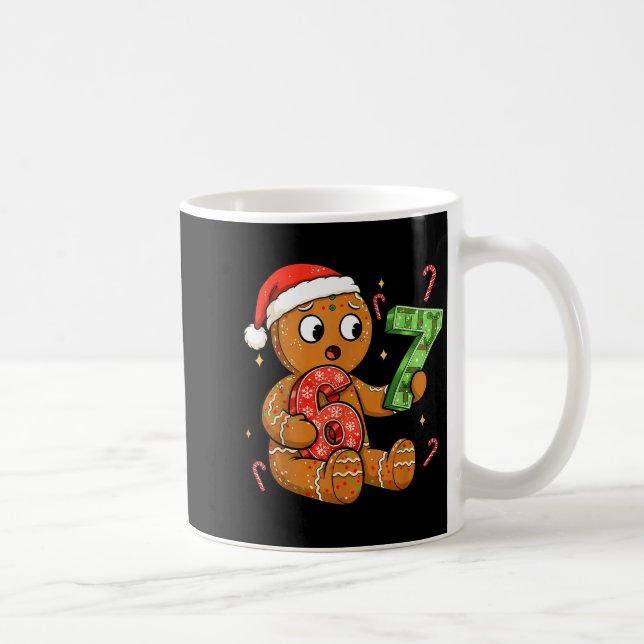 Gingerbread Six Seven 67 Meme 6 7 Funny Christmas  Kaffeetasse (Rechts)