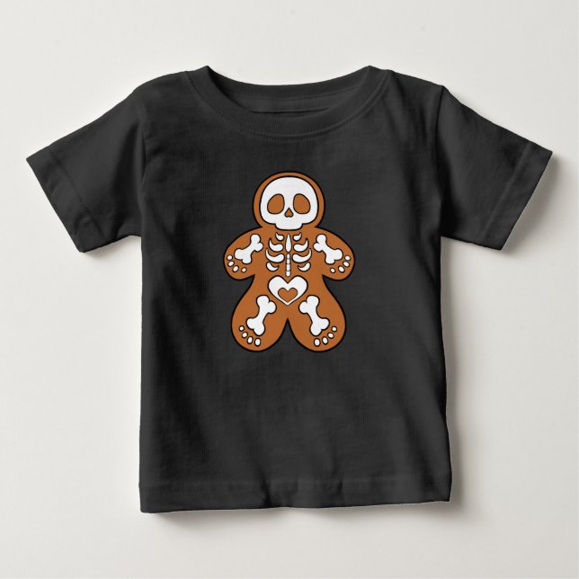Gingerbread Skeleton Man Baby T-shirt (Vorderseite)