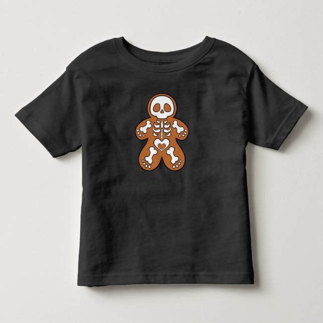 Gingerbread Skeleton Man Kleinkind T-shirt (Vorderseite)