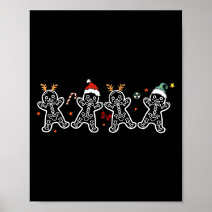 Gingerbread Skeleton Weihnachtsradiologie Shir Xra Poster