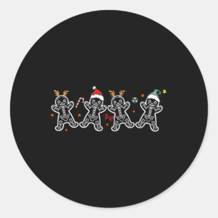 Gingerbread Skeleton Weihnachtsradiologie Shir Xra Runder Aufkleber