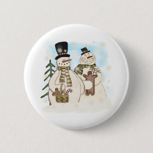 GINGERBREAD SNOWMAN BUTTON