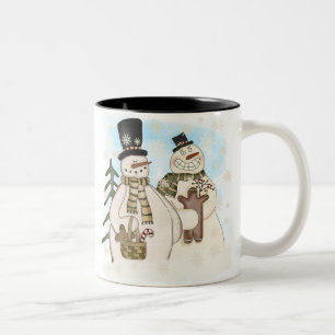 GINGERBREAD SNOWMAN ZWEIFARBIGE TASSE