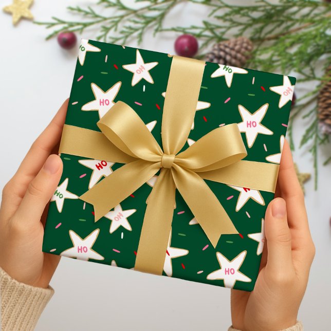 Gingerbread Star Christmas Pattern Geschenkpapier (Von Creator hochgeladen)