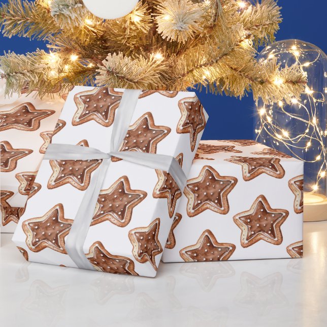 Gingerbread Stars Weihnachten Geschenkpapier (Feiertage)