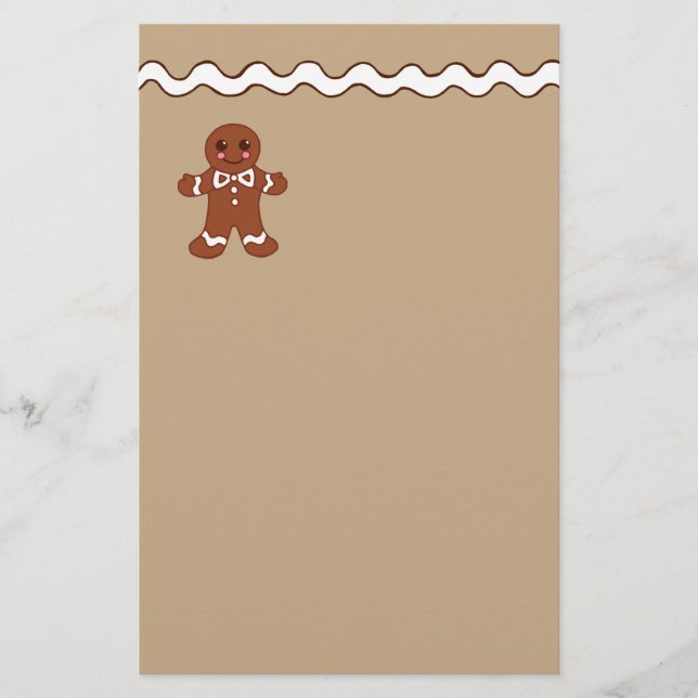 Gingerbread Stationery Briefpapier (Vorderseite)