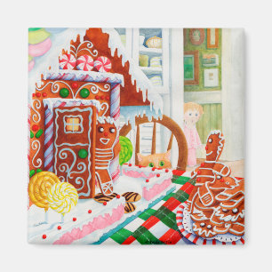 GINGERBREAD SURPRISE Quadratischer Magnet