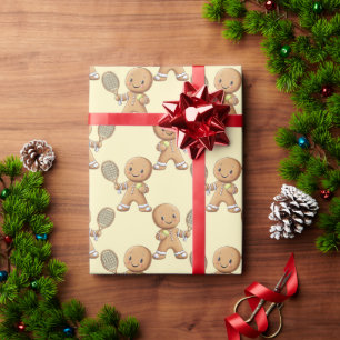 Gingerbread Tennis Grand Slam 🎾 🎄 Geschenkpapier