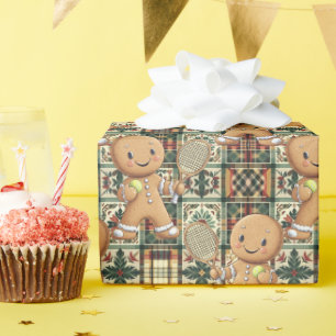 Gingerbread Tennis Grand Slam 🎾 🎄 Geschenkpapier