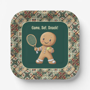 Gingerbread Tennis Grand Slam 🎾 Sondertext 🎄 Pappteller