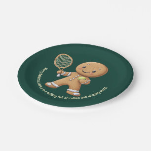 Gingerbread Tennis Grand Slam 🎾 Sondertext 🎄 Pappteller