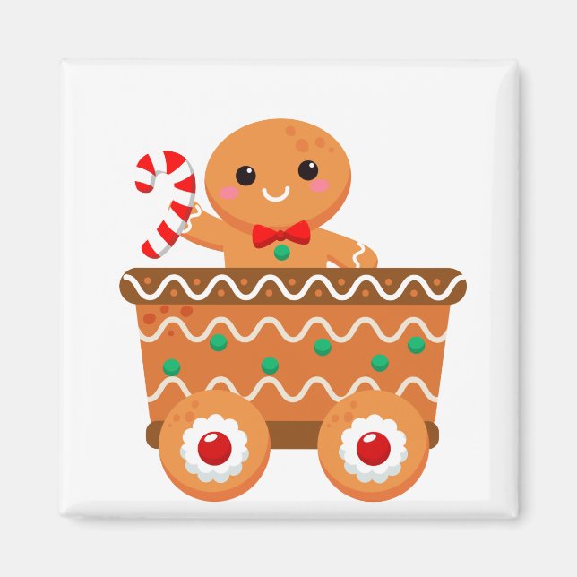 Gingerbread Train Magnet (Vorne)
