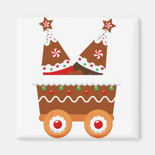 Gingerbread Train Magnet