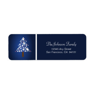 Gingerbread Tree Holiday Address Labels (Saphir)