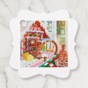 GINGERBREAD ÜBERRASCHENDE Extravagante Quadrat-Gif Geschenkanhänger