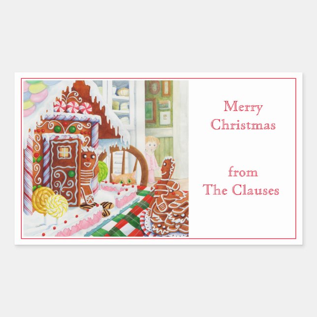 GINGERBREAD ÜBERRASCHENDE Umschlag Aufkleber (Vorderseite)